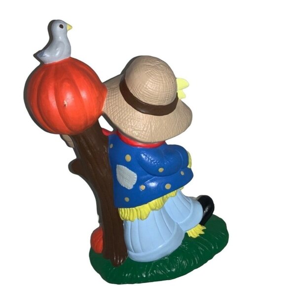 Halloween Scarecrow and Pumpkin Figurine 12 Inch Vintage Ceramic - Picture 4 of 10